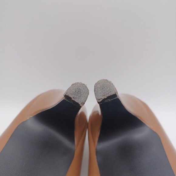 Jessica Patent Tan Pumps - Picture 8 of 10